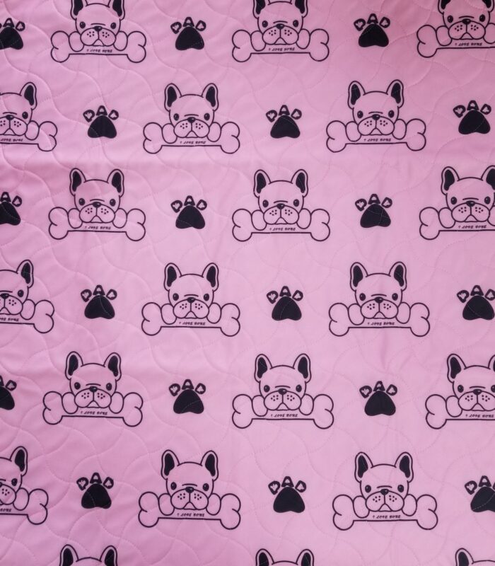 PESTÄVÄ, PVC-pohjainen PISSA-ALUSTA, 80cm*120cm - Pink kuvioilla