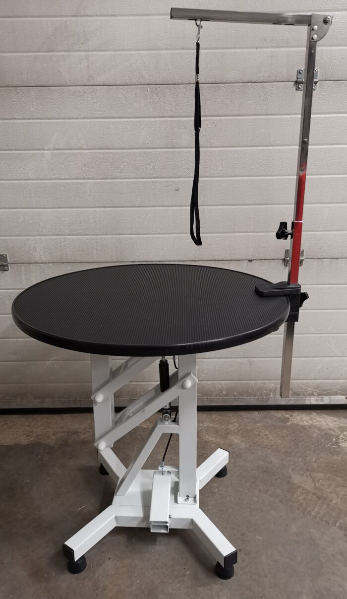 Pyörivä pöytä kaasujousella, halkaisija 70cm, Musta - Image 2