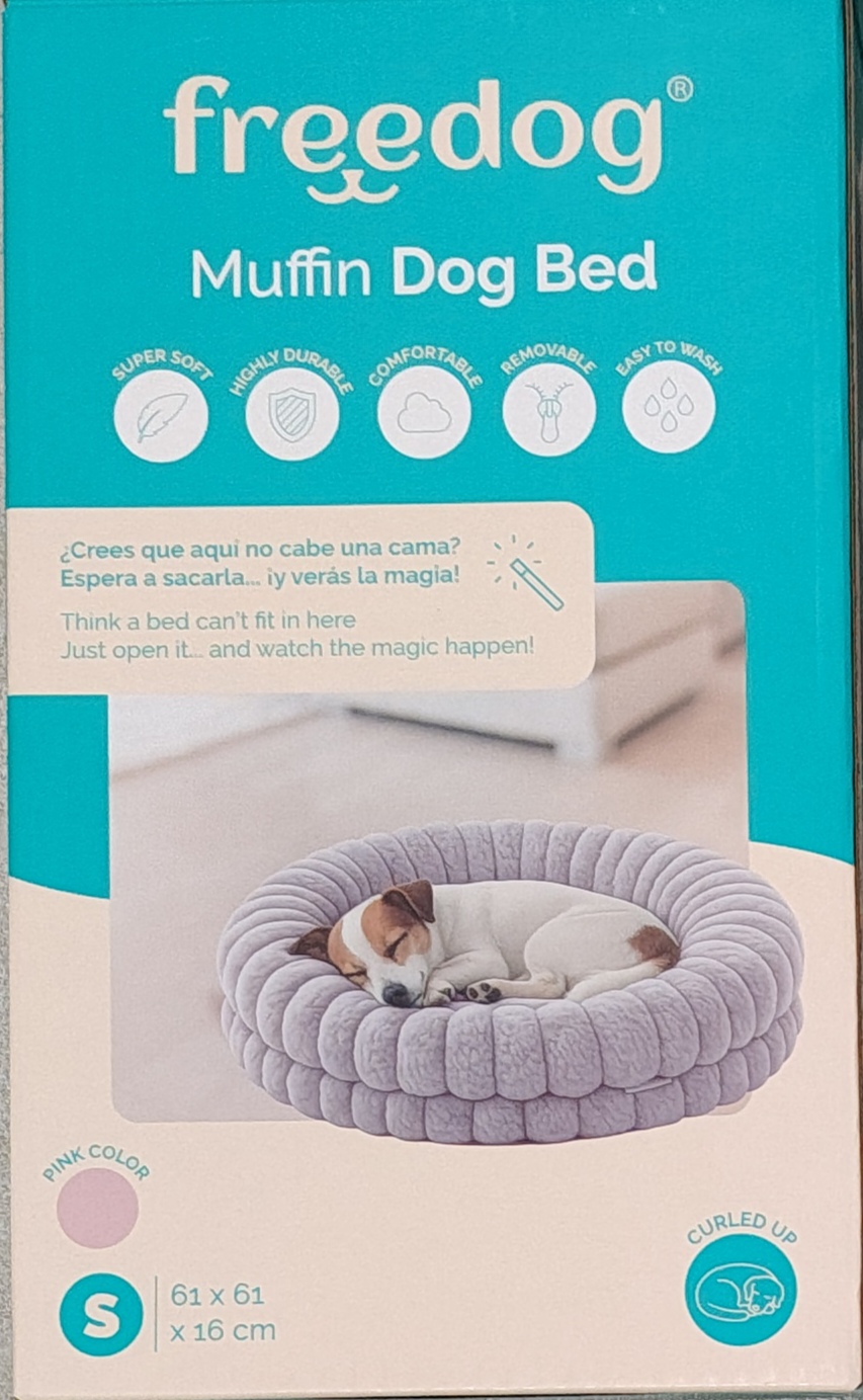 FREEDOG, Pyöreä lemmikkipeti, S-koko (61cm*61cm*16cm), Beige - Image 3