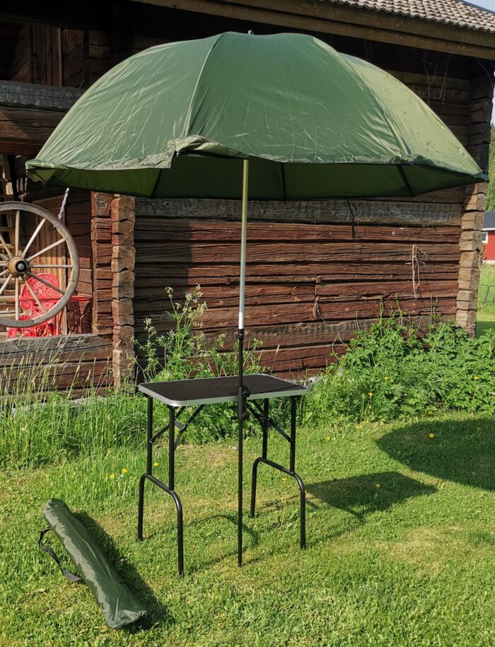Aurinko- / kalastusvarjo seinillä, halk. 250cm, vihreä - Image 5