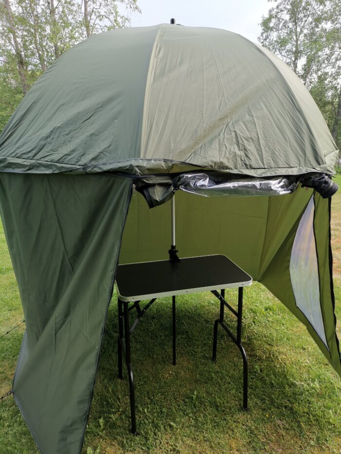 Aurinko- / kalastusvarjo seinillä, halk. 250cm, vihreä - Image 4