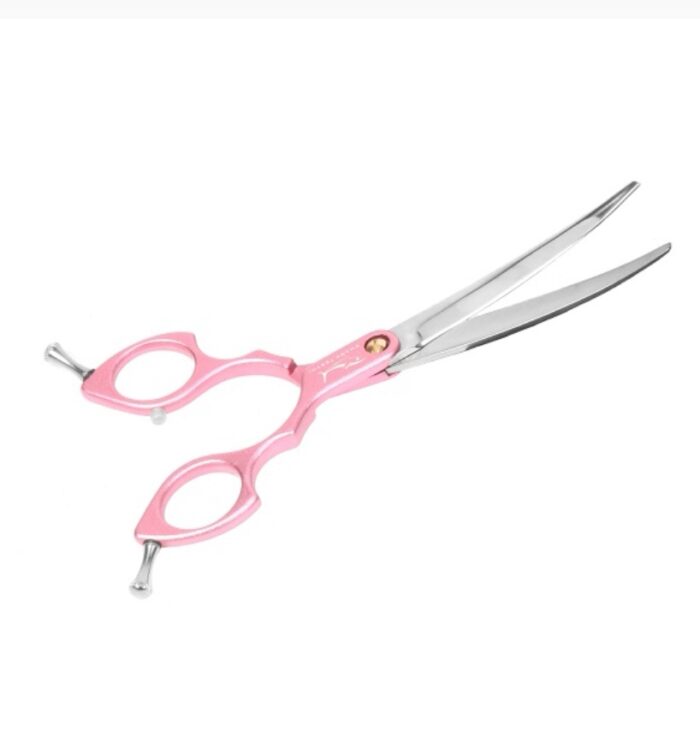 SHARK TEETH ALU-kaarevat sakset, 6,5", Pink