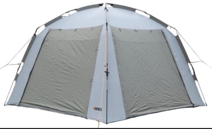 4-ovinen näyttelyteltta 3m x 3m, Khaki-Harmaa
