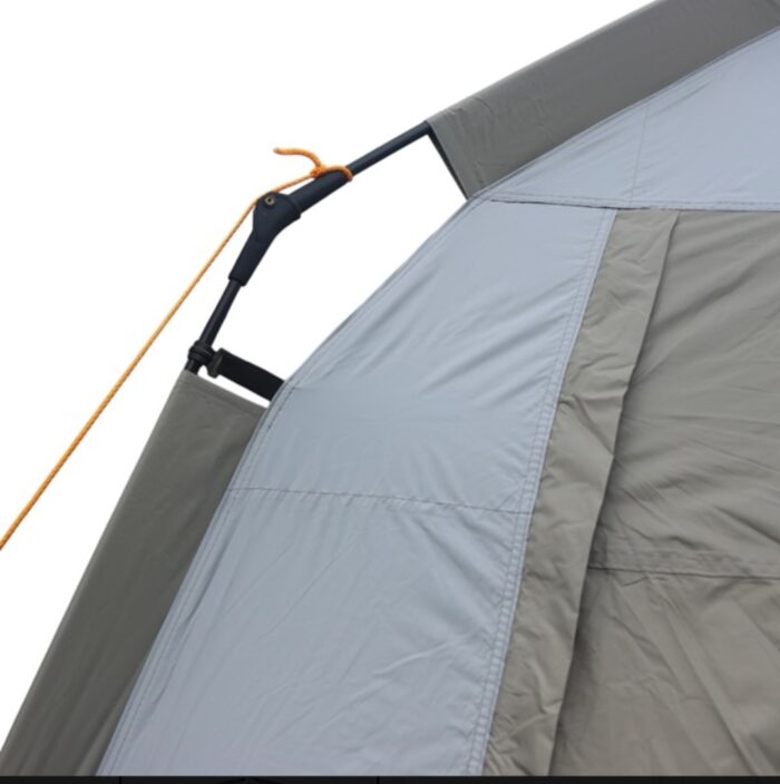 4-ovinen näyttelyteltta 3m x 3m, Khaki-Harmaa - Image 5