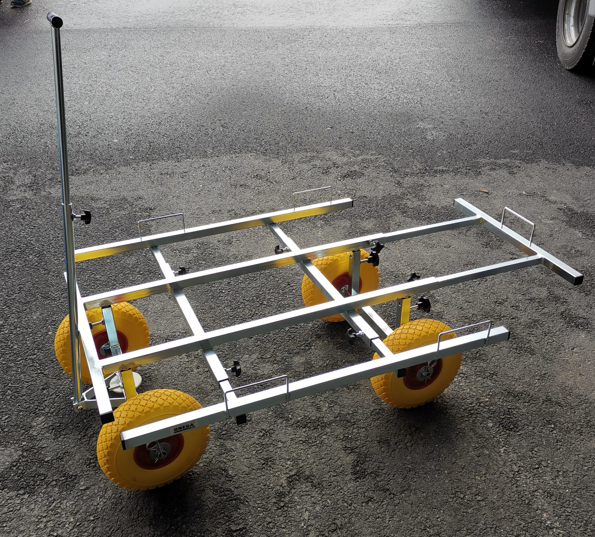 NEW EXPLORER, säädettävä vetoalusta, 26cm keltaisilla PU pyörillä - Image 4