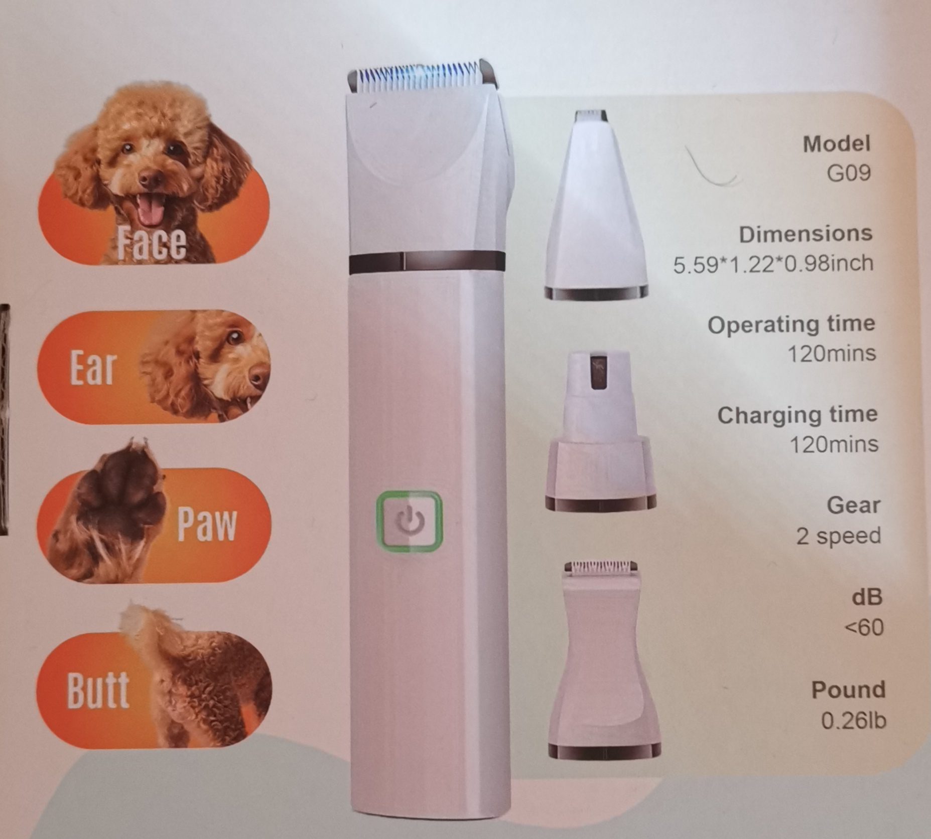 Kynsi- ja Minitrimmeri 4 in 1, Valkoinen - Image 5