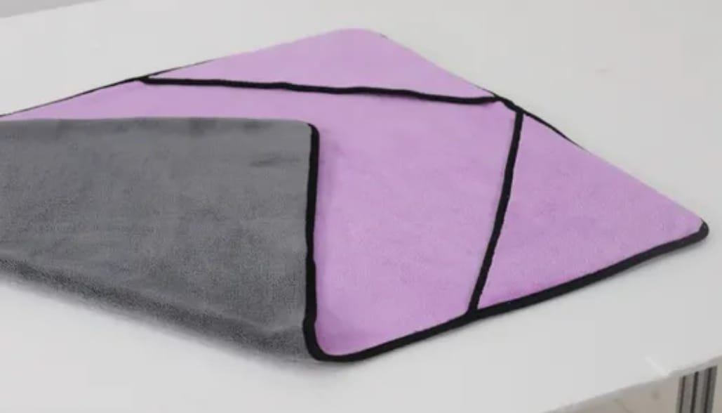 KISS Mikrokuitupyyhe, lila-harmaa, 90*60cm - Image 2