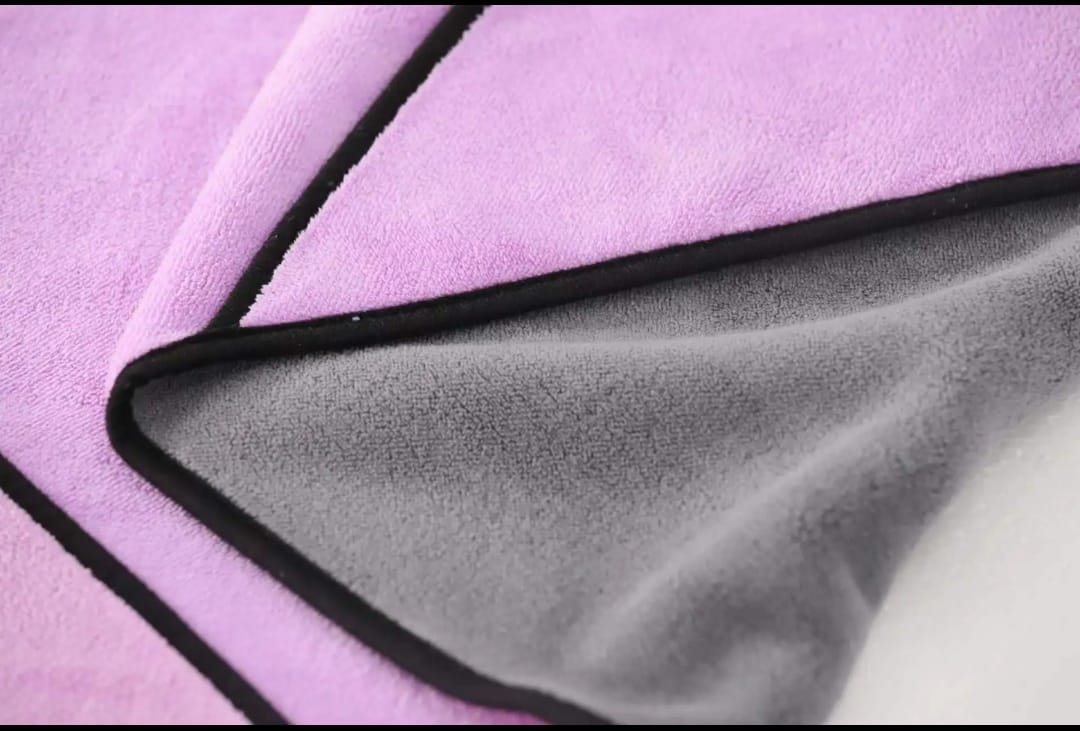 KISS Mikrokuitupyyhe, lila-harmaa, 120*80cm - Image 3