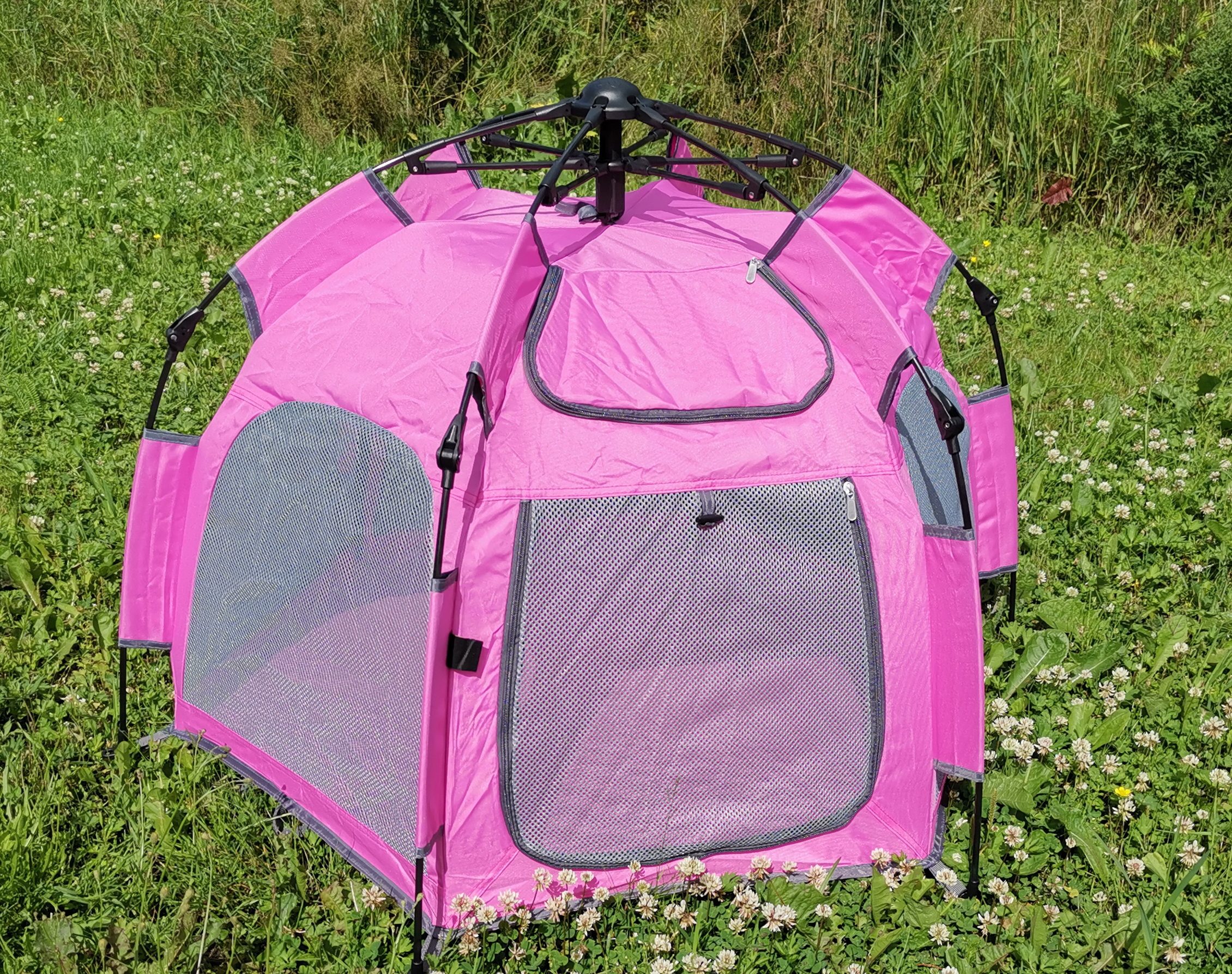 6-kulmio pikateltta lemmikeille, S-koko, 100cm*56cm(h), Pink - Image 2
