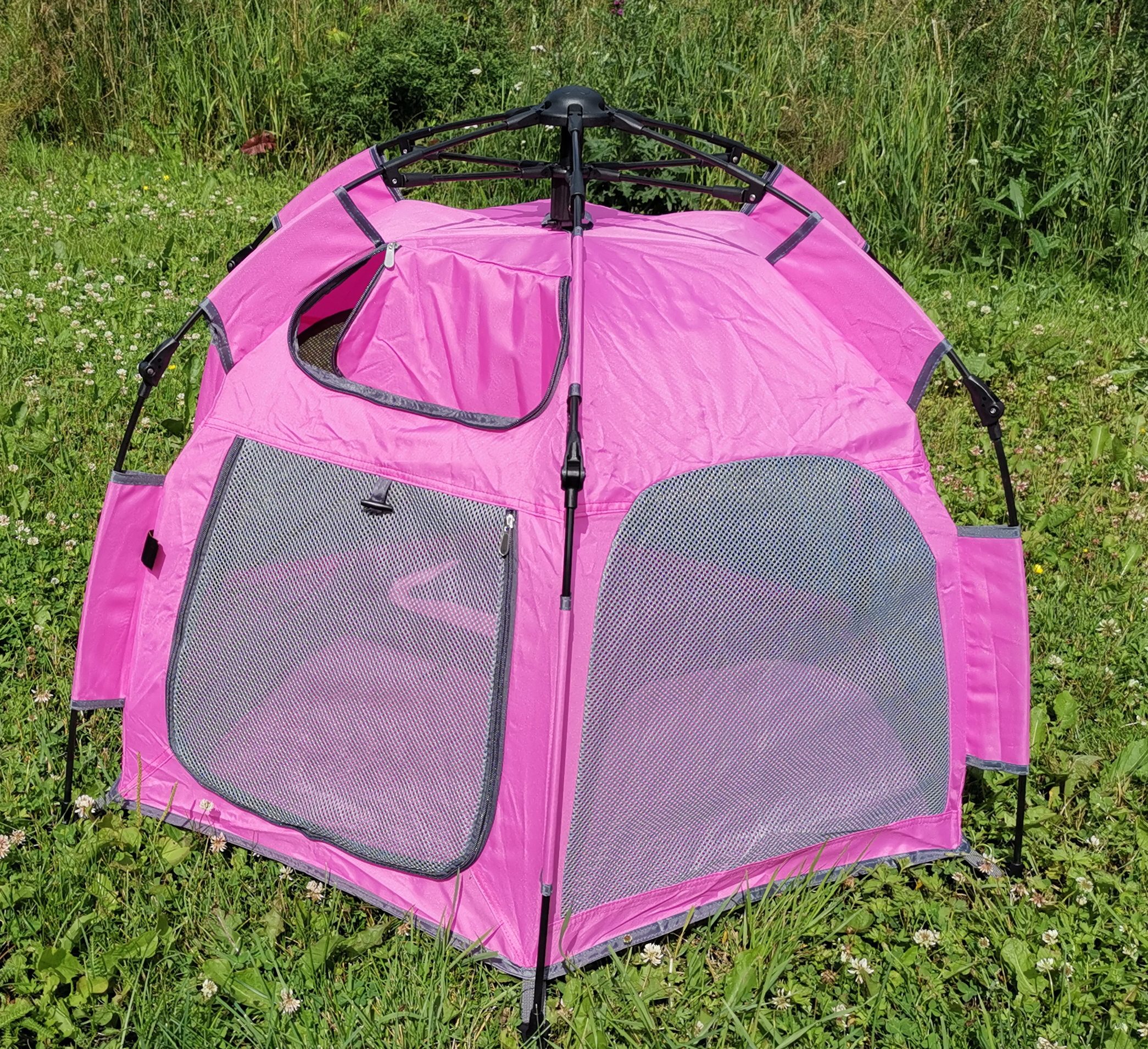 6-kulmio pikateltta lemmikeille, S-koko, 100cm*56cm(h), Pink - Image 3
