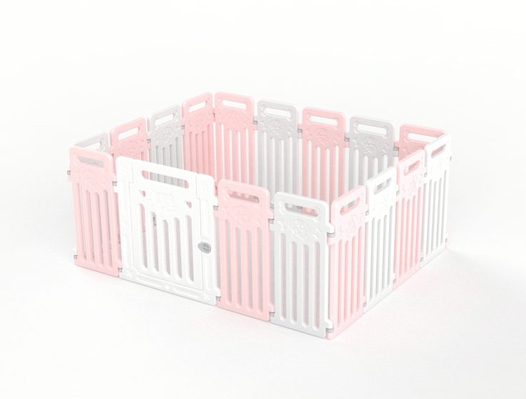 Moduloitava muoviaitaus, kork. 73cm, 16kpl+1 ovi, Pink-White