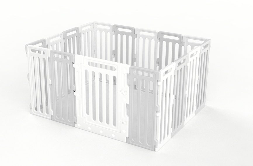 Moduloitava muoviaitaus, kork. 90cm, 16kpl+1 ovi, Gray-White