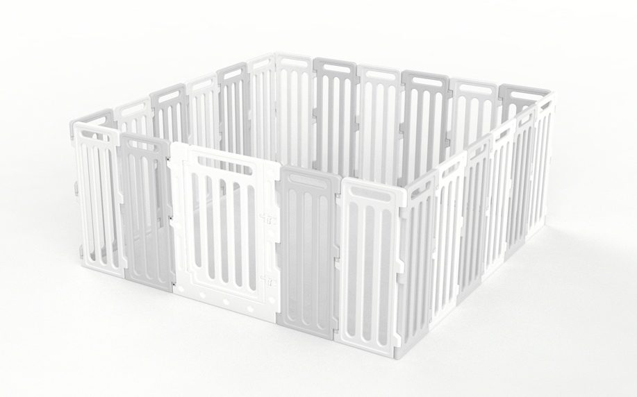 Moduloitava muoviaitaus, kork. 90cm, 22kpl+1 ovi, Gray-White